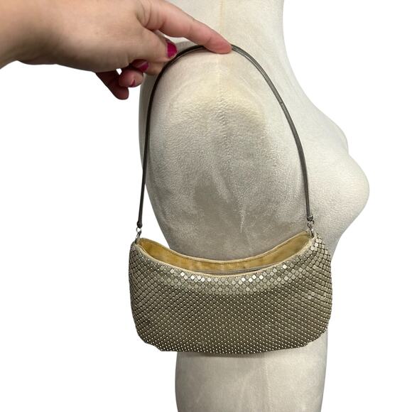 Y2K Glam Silver Mesh Shoulder Bag The Limited Vintage Evening Purse - Picture 2 of 7